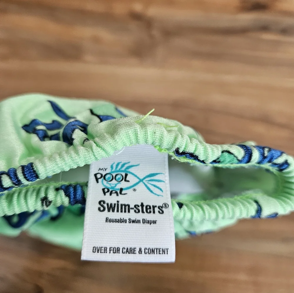 Green Pool Pal Swimster Dinosaur Swim Diaper